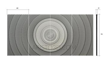 Geometrical panel (PGM_0114) 3D model for CNC machine